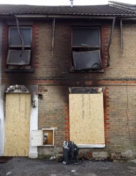 House Fire Damage Stock Photos