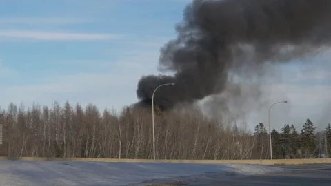 A House Fire in the Distance. Stock Footage 84613186