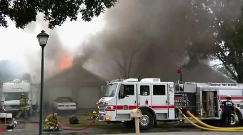 House Fire  Stock Footage 943574