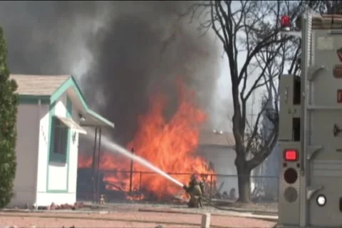 House Fire Stock Footage 1071010