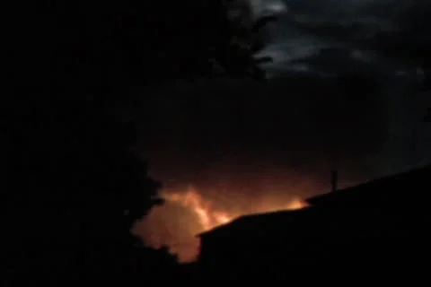 House Fire Stock Footage 24700890