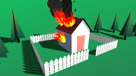 House On Fire 動画素材 39638681