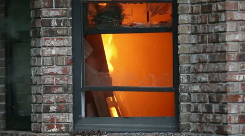 House on Fire Stock Footage 55260463