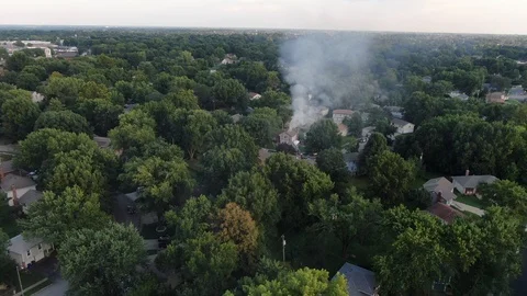 House fire Stock Footage 114750783