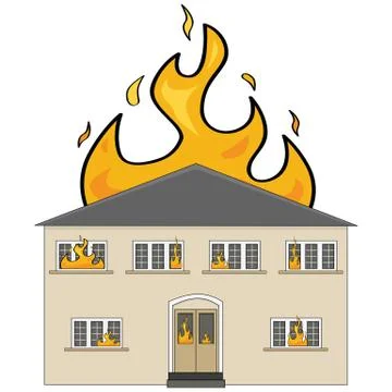 House on fire Stock Illustration