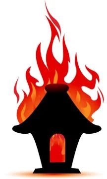 House fire Stock-Illustration