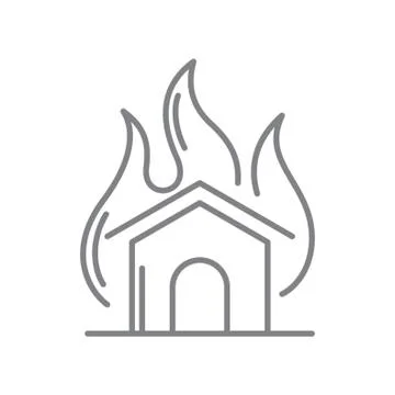 House on fire Stock Illustration