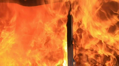 House fire intense and close total destruction P HD 7907 Видео 843659