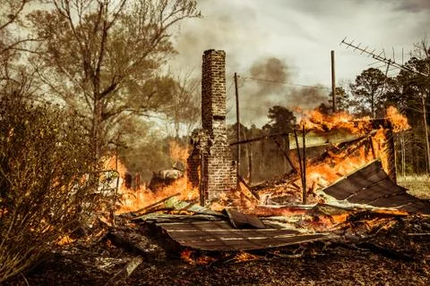 House Fire Stock Photos