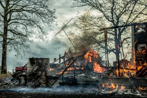 House Fire Foto stock