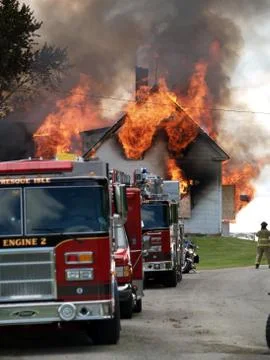 House fire Stock Photos