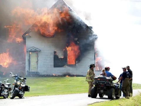 House fire Stock Photos