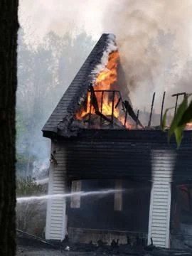 House fire Stock Photos