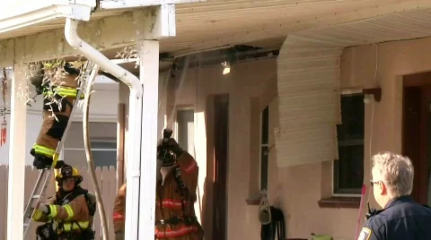 House Fire PSFR Stock Footage 688590