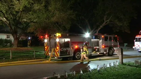 House Fire SFR 4 Stock Footage 688238
