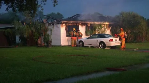 House Fire SHFR #2 Stock Footage 931965