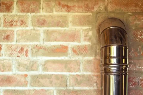 House fireplace pipe 库存照片