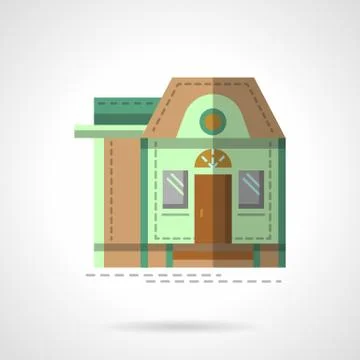 A house flat color vector icon Stock Illustration