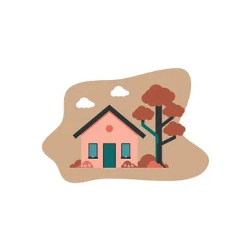 House flat design Stock Illustration