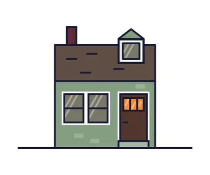 House flat icon. flat style vector illustration - Vektorgrafik Stock Illustration