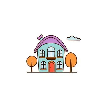 House flat icon. flat style vector illustration Illustrazione stock