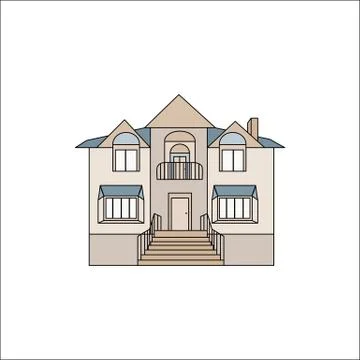 House flat icon vector Stock Illustration