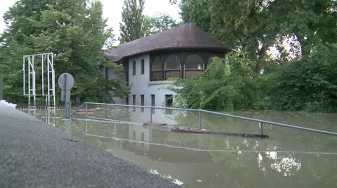 House in Flood Stock Footage 50887542