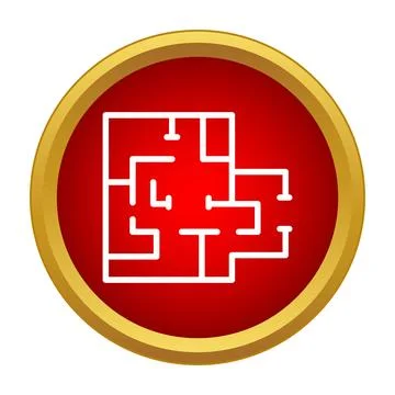 House floor plan icon designing home architecture solution Illustration