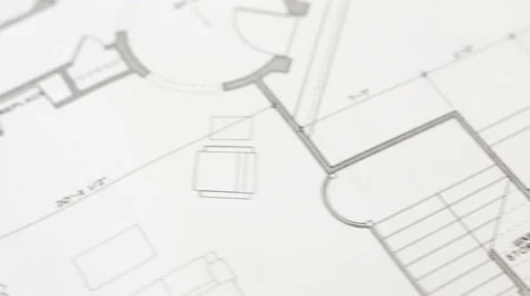 House Floor Plans Close Up Diagonal Stock-Footage 45294121