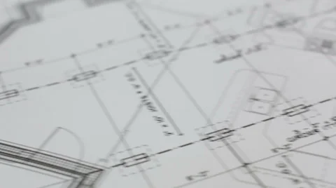 House Floor Plans Close Up Diagonal Stock-Footage 45294132