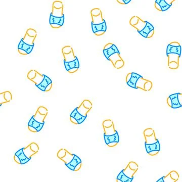 House footwear vector seamless pattern Stock Illustration
