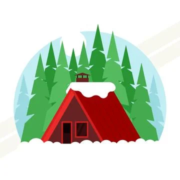 House-in-a-forest Stock Illustration