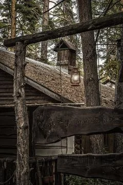 House in the forest Stock Photos