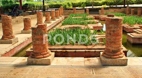 House of the fountains in conimbriga Stock Photos