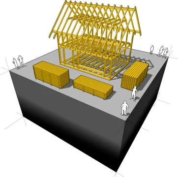 House framework diagram Stock Illustration