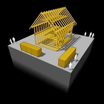 House framework diagram Stock Illustration