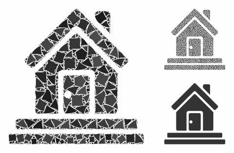 House front door Composition Icon of Humpy Elements Stockillustratie