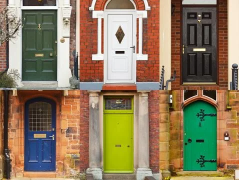 House front doors Stock Illustration