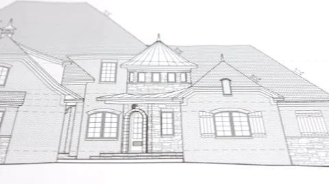 House Front Facing Plans 스톡 동영상 45294101