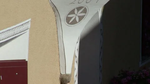 House Front Pattern Engadin Switzerland 스톡 동영상 68362156