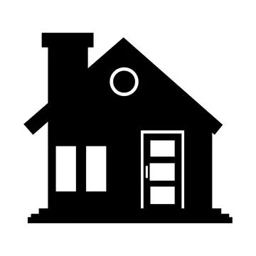 House front view isolated icon vector illustration graphic design Stock Illustration