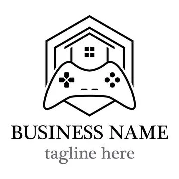 House gaming vector logo design 스톡 일러스트