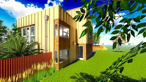 House in garden Stock Illustration