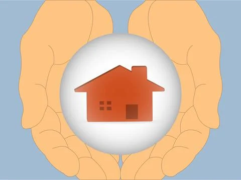 House in a globe Stock Illustration