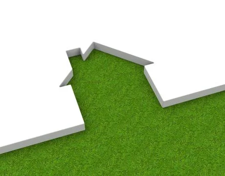 House with gras Stock Illustration