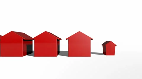 House growth animate front Stock Footage 34458031