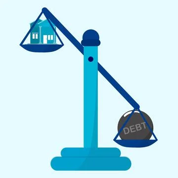 The house guarantee debt Stock Illustration