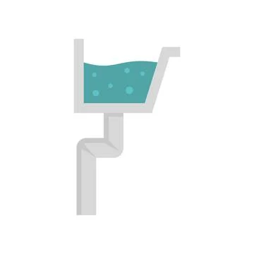 House gutter icon flat isolated vector Stock Illustration