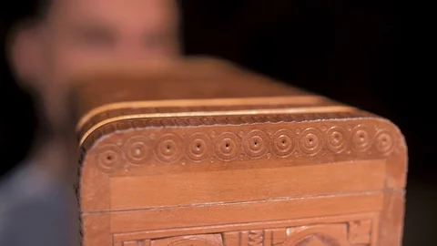 The house guy does the restoration of his antiques Stock Footage 106391511