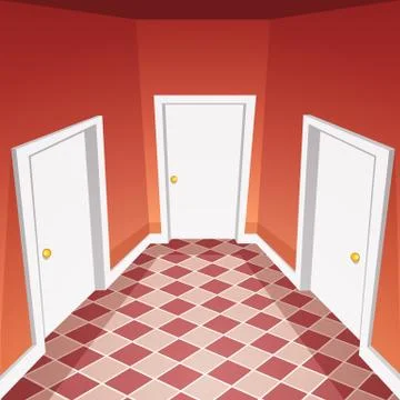 House Hallway Stock Illustration
